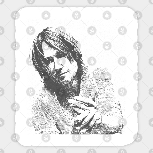 Sketch Grain - Keith Urban Sticker by DekkenCroud